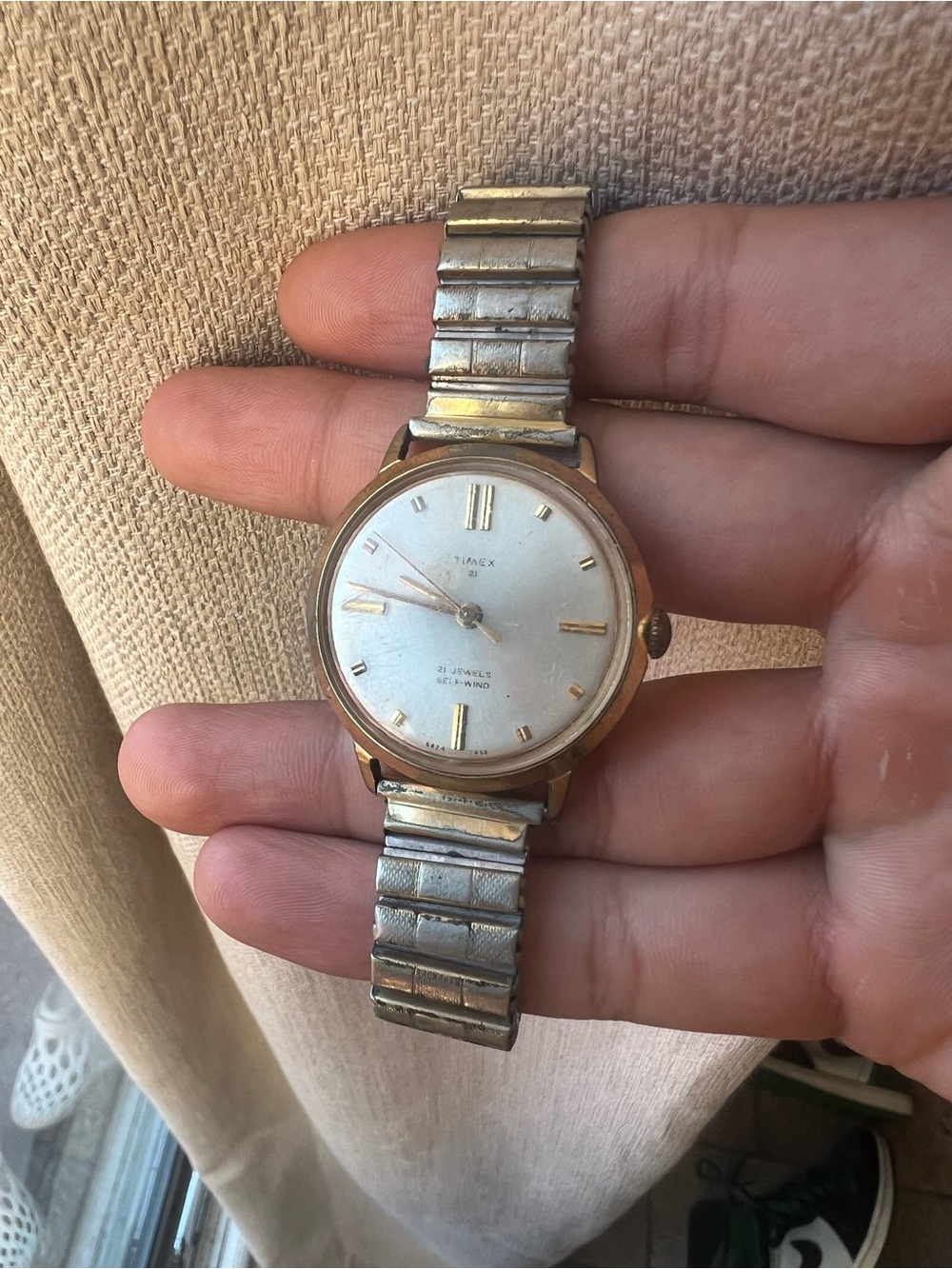 Timex Men’s Two-Tone Silver and Gold Dress Watch